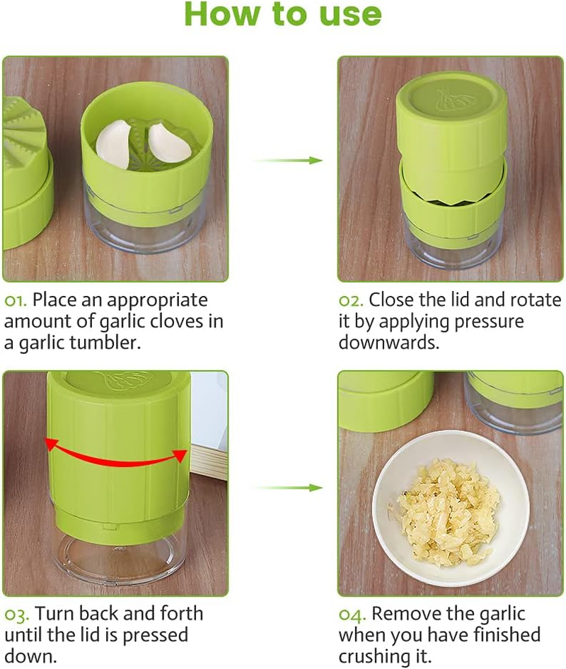 Manual Garlic Crusher,  Garlic Twist Crusher Press, Plastic Garlic Press, Crushe