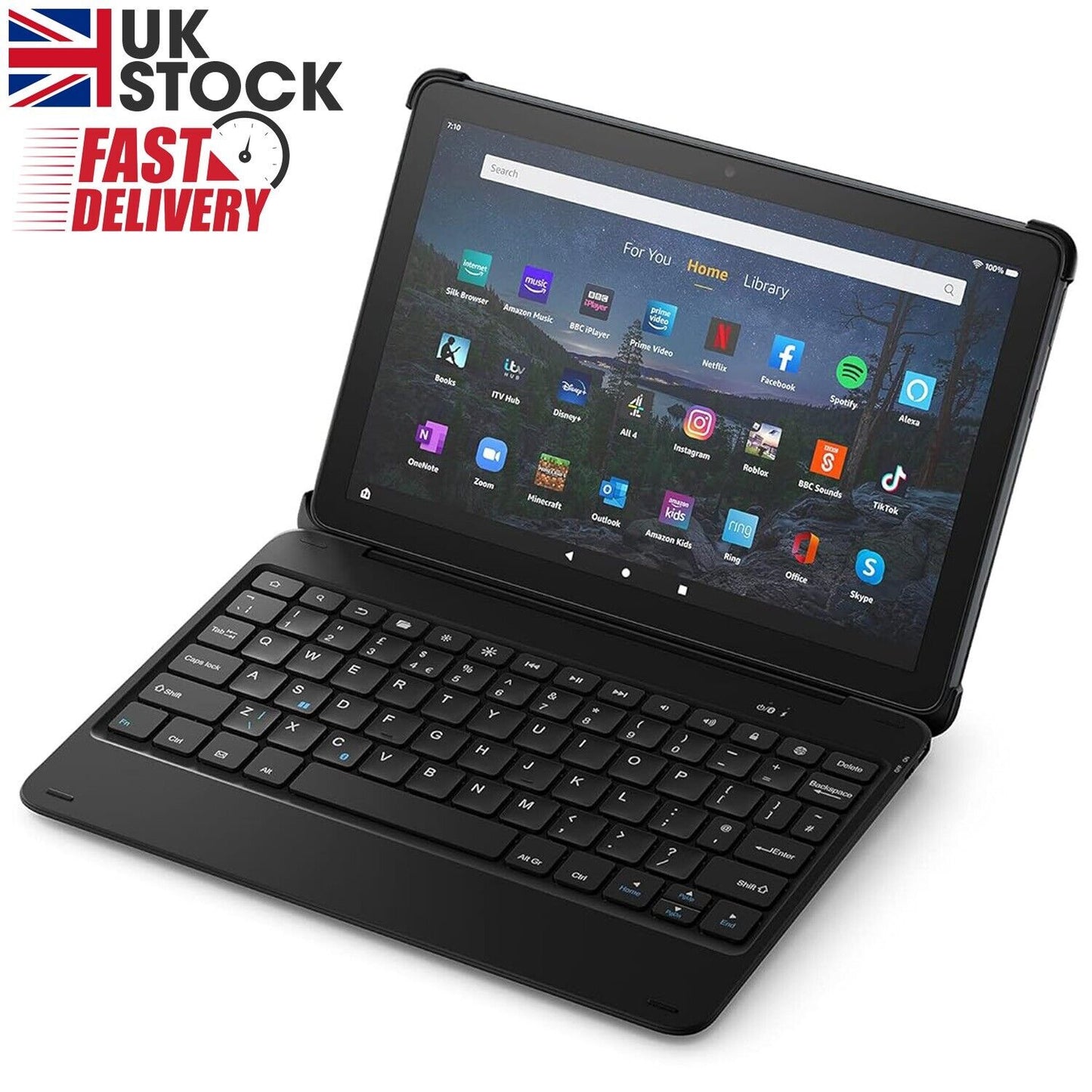 Amazon Fire HD 10  Bluetooth Keyboard Case  (11th Gen, 2021) Detachable Case