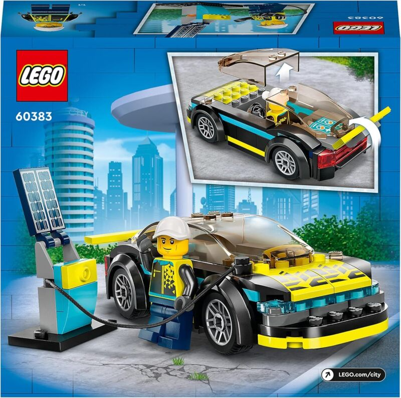 LEGO City Electric Sports Car Toy for 5 Plus Years Old Boys and Girls, Race Car