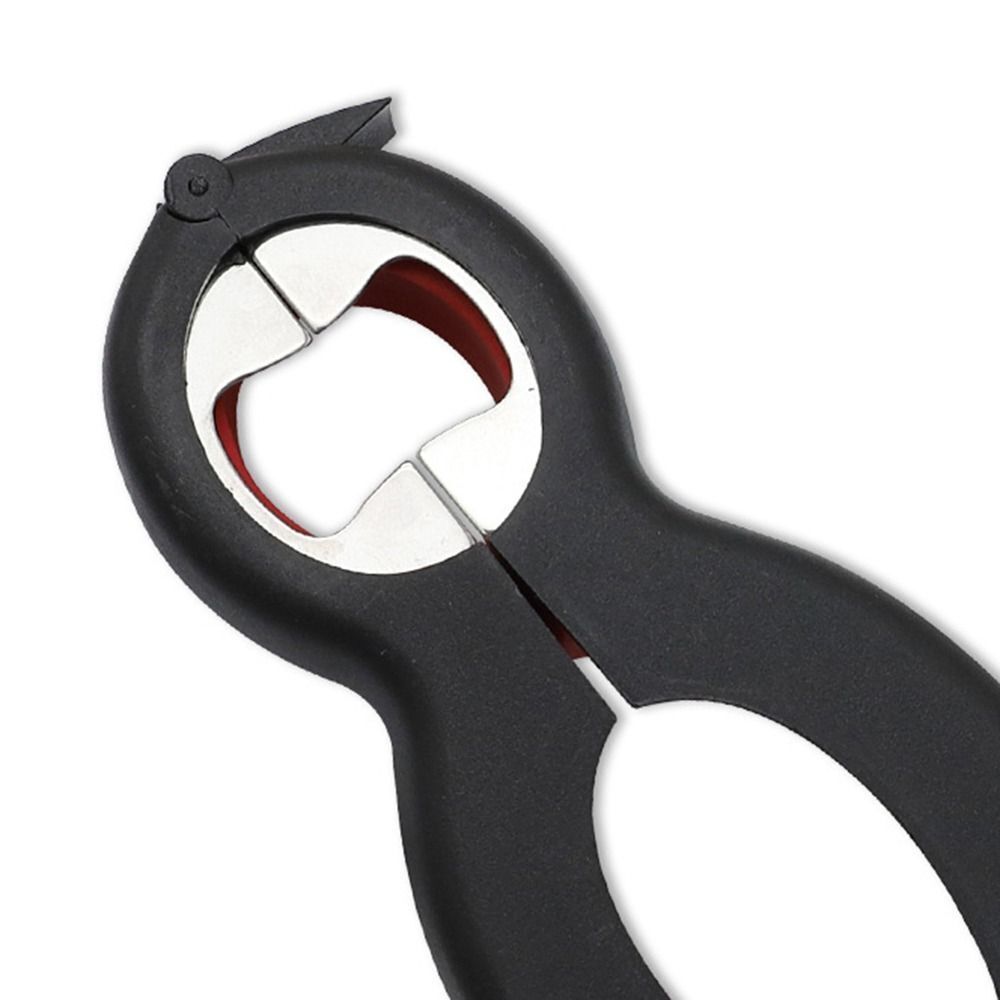 Steel Multifunction 6 in 1 Multi Opener Bottle Opener Manual Jar Can Openers